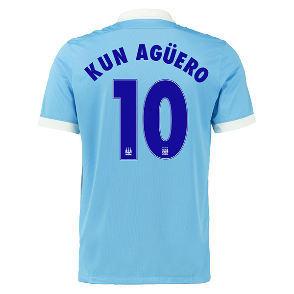 Manchester City 2015-16 UCL KUN AGUERO #10 Home Jersey